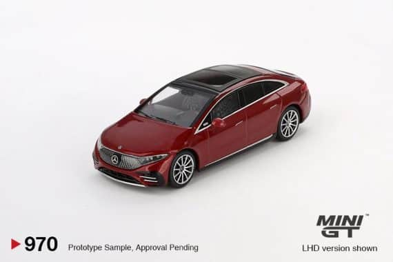 MINI GT No.970 Mercedes-Benz EQS 580 4MATIC Red Metallic MGT00970