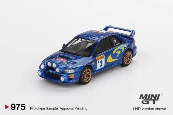MINI GT No.975 Subaru Impreza WRC98 1998 Rally Monte-Carlo 3rd Place #3 MGT00975