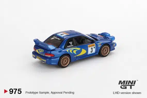 MINI GT No.975 Subaru Impreza WRC98 1998 Rally Monte-Carlo 3rd Place #3 MGT00975