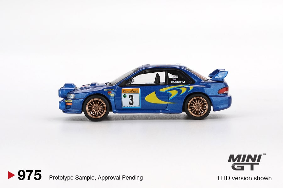 MINI GT No.975 Subaru Impreza WRC98 1998 Rally Monte-Carlo 3rd Place #3 MGT00975