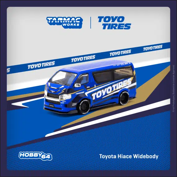 Tarmac Works 1:64 HOBBY64 Toyota Hiace Widebody Toyo Tires T64-038-TOYO