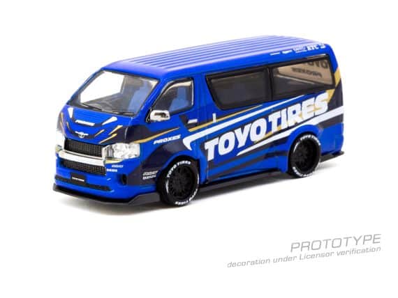 Tarmac Works 1:64 HOBBY64 Toyota Hiace Widebody Toyo Tires T64-038-TOYO