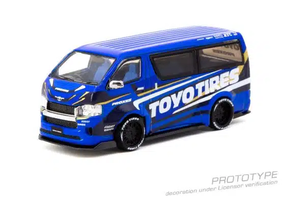 Tarmac Works 1:64 HOBBY64 Toyota Hiace Widebody Toyo Tires T64-038-TOYO