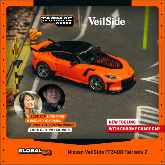 Tarmac Works 1:64 GLOBAL64 Nissan VeilSide FFZ400 Fairlady Z Orange T64G-074-OR