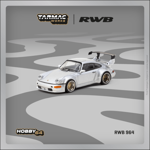 Tarmac Works 1:64 HOBBY64 RWB 964 Silver T64-037-SL