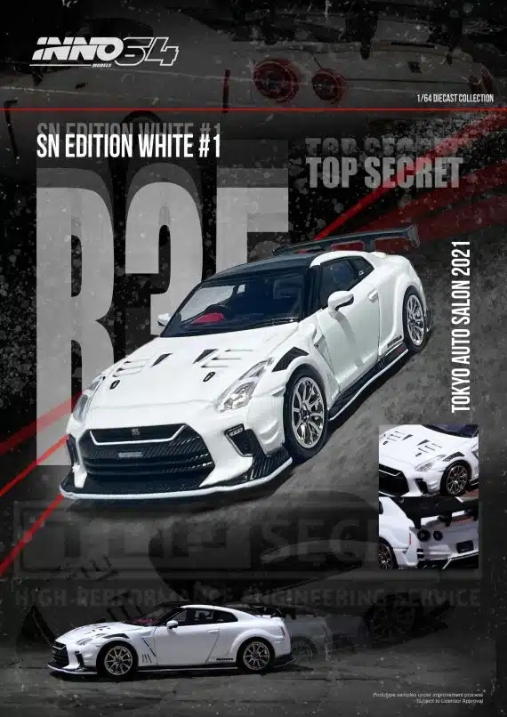INNO64 1:64 Nissan GT-R (R35) "TOP Secret" Tokyo Auto Salon 2021 IN64-R35TS-TAS2021
