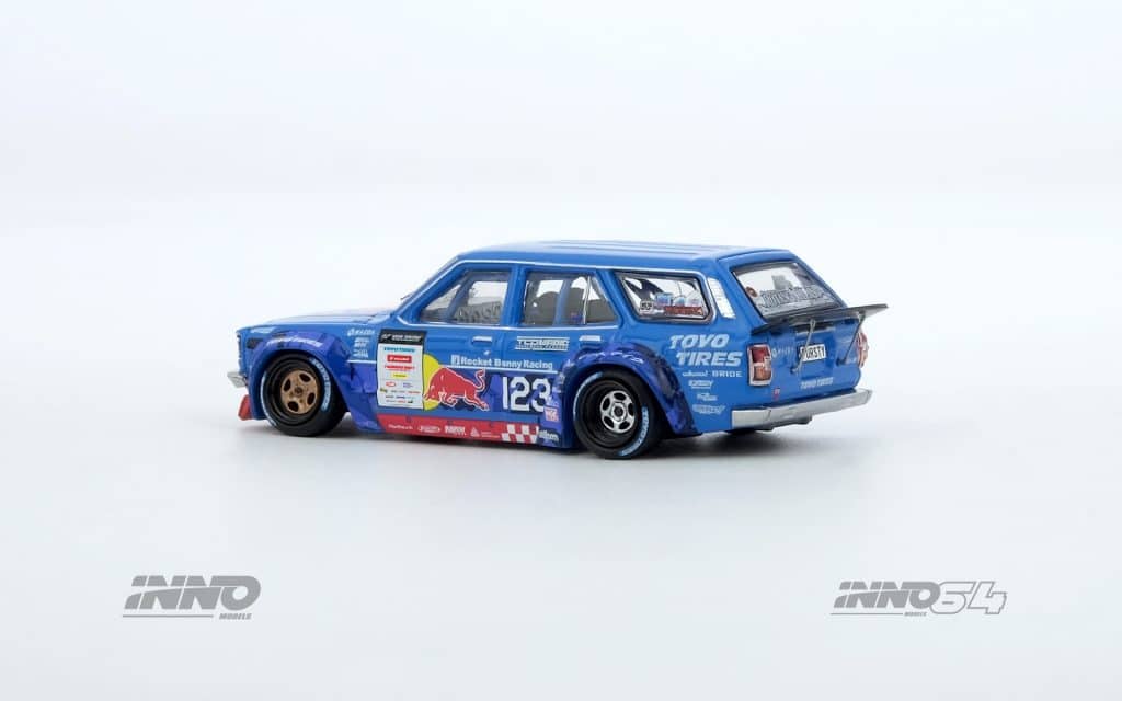 INNO64 1:64 MAD MIKE 1976 MAZDA RX3 Station Wagon D1GP Series 2024 IN64-RX3P-D1GP24