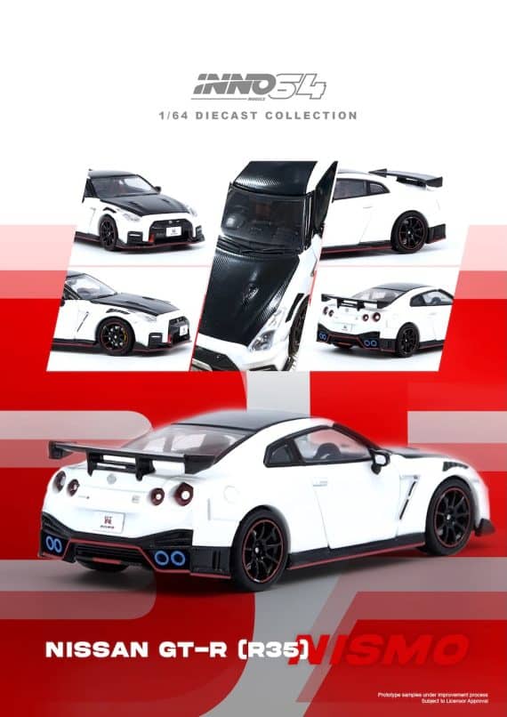INNO64 1:64 NISSAN GT-R (R35) NISMO White IN64-R35N-WHI