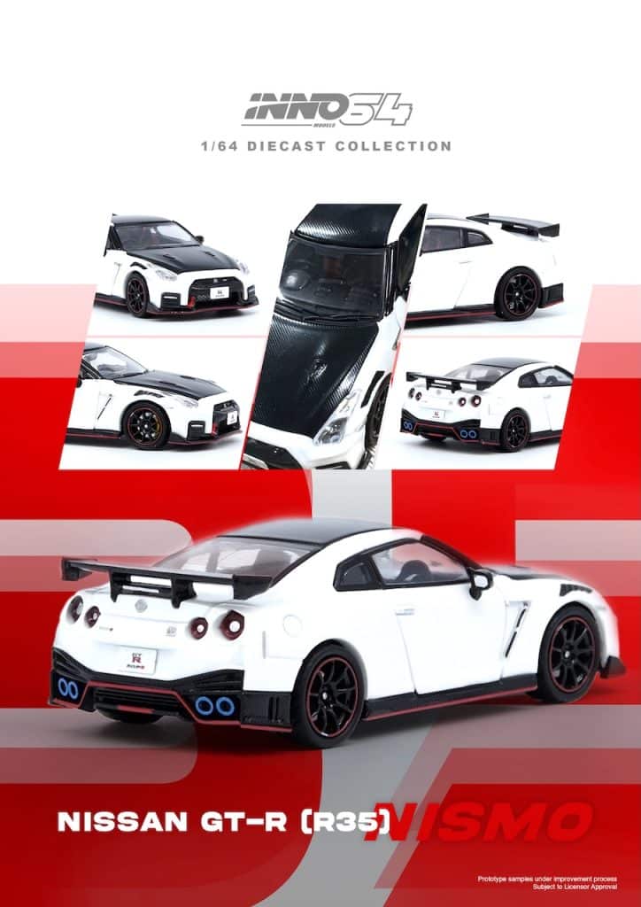 INNO64 1:64 NISSAN GT-R (R35) NISMO White IN64-R35N-WHI
