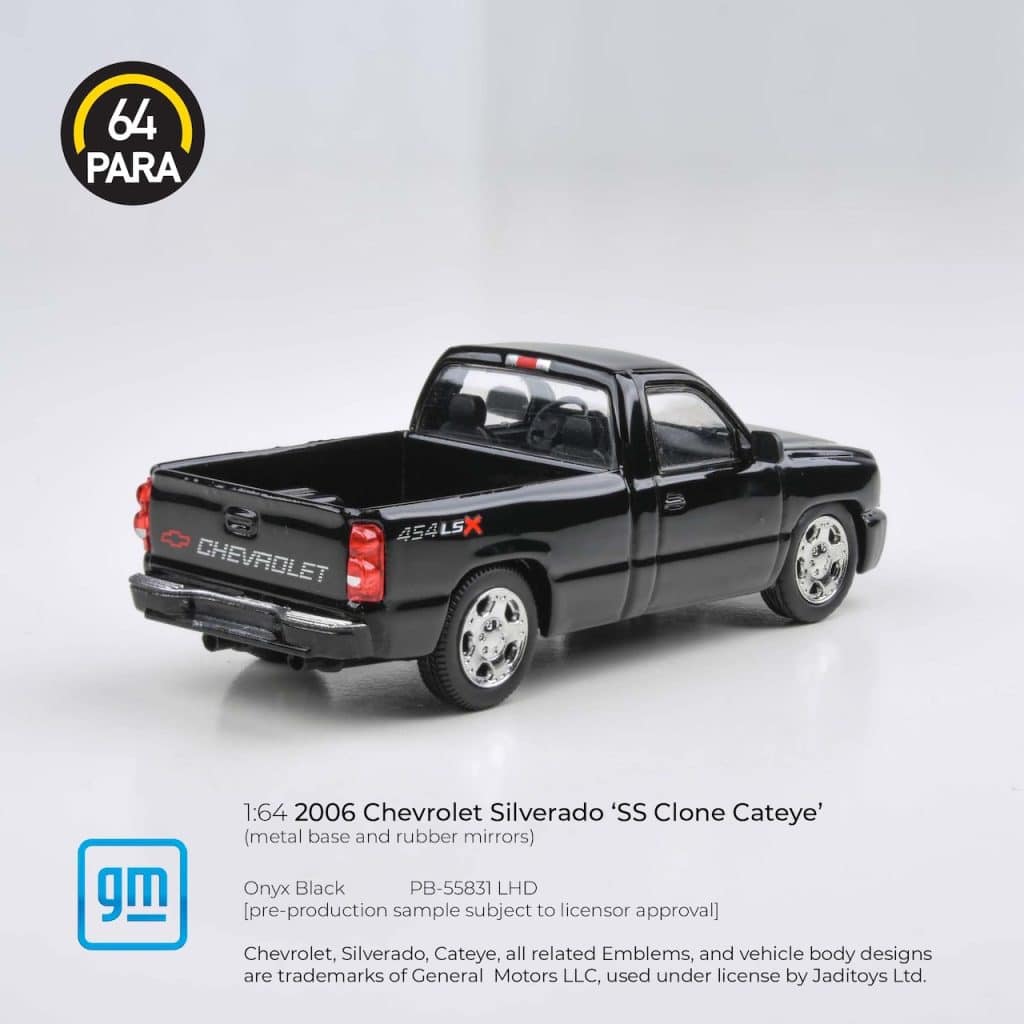 PARA64 1:64 2006 Chevrolet Silverado Single Cab Onyx Black PB-55831