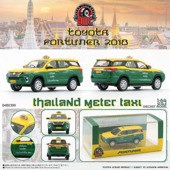 BM Creations 1:64 BMC Toyota Fortuner Thailand Taxi 64B0399