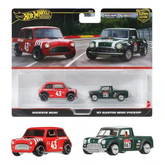 Hot Wheels Premium Car Culture 2 Pack - Morris Mini / '67 Austin Mini Pickup JBK97