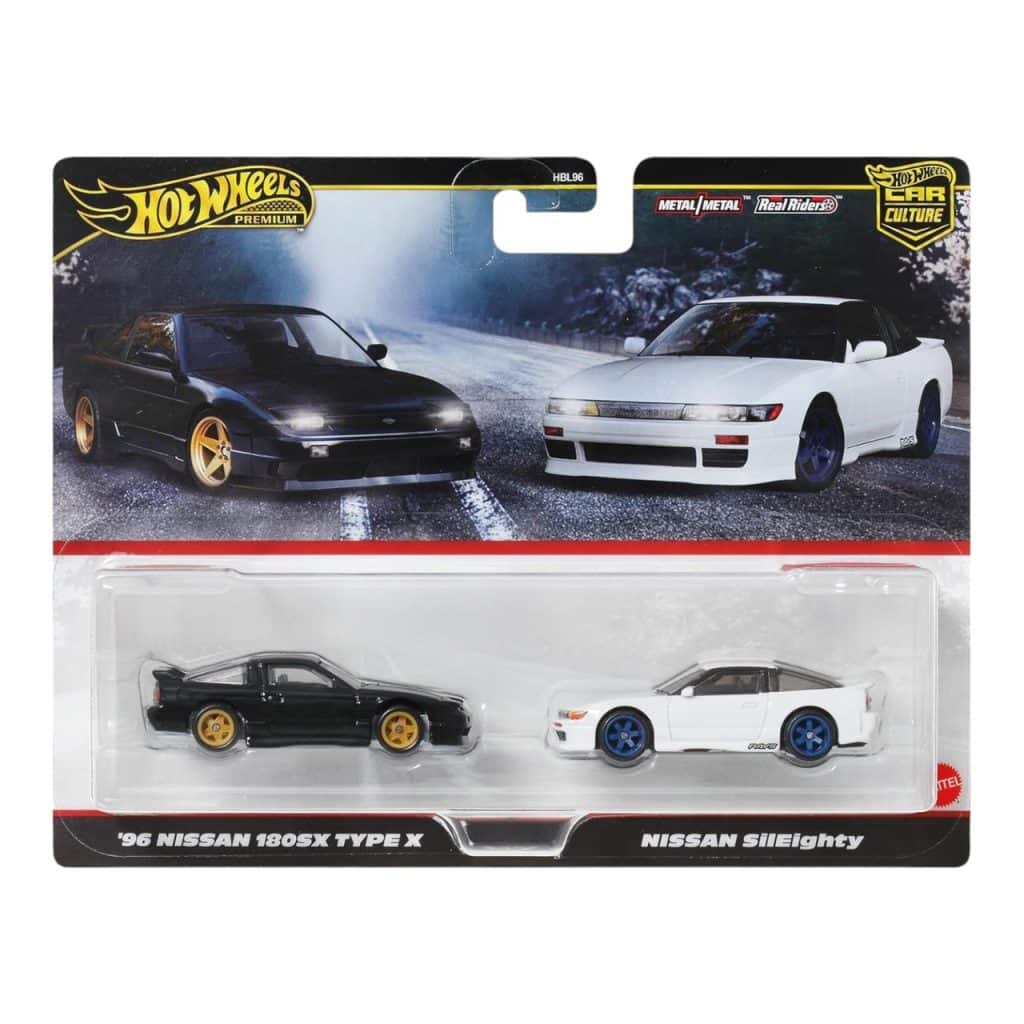 Hot Wheels Premium Car Culture 2 Pack '96 Nissan 180SX Type X/Nissan Sileighty JBK96