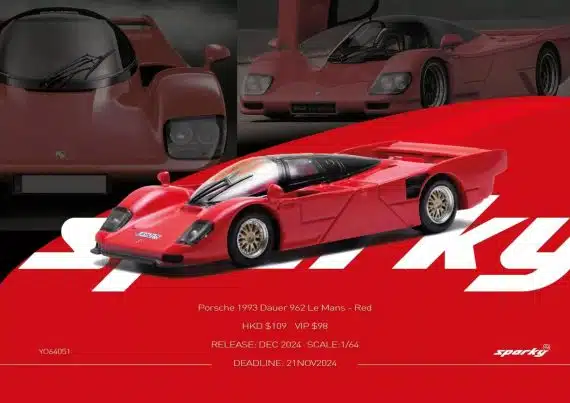 Sparky 1:64 Porsche Dauer 962 Le Mans Red YO64051
