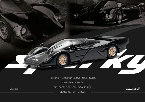 Sparky 1:64 Porsche Dauer 962 Le Mans Black YO64052