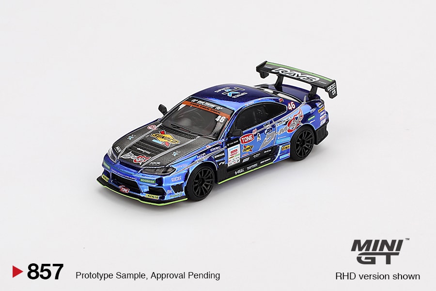 MINI GT No.857 Nissan Silvia (S15) D-MAX #46 D-MAX Racing 2023 D1 Grand Prix / D1