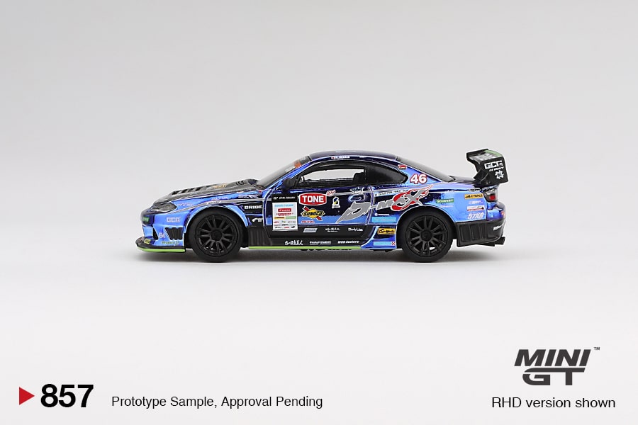 MINI GT No.857 Nissan Silvia (S15) D-MAX #46 D-MAX Racing 2023 D1 Grand Prix / D1