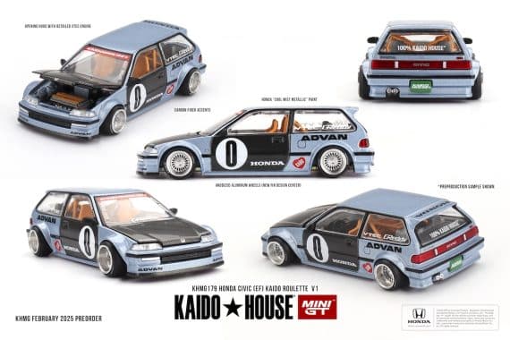 MINI GT No.179 Honda Civic (EF) Kaido Roulette V1 KHMG179