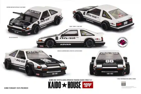 MINI GT No.180 Toyota AE86 Sprinter Trueno Kaido Street V1 KHMG180