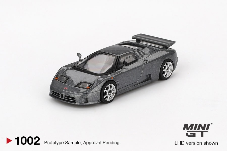 MINI GT No.1002 Bugatti EB110 Super Sport Grigio Scuro MGT01002