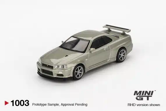 MINI GT No.1003 Nissan Skyline GT-R (R34) V-Spec II Nür Millenium Jade MGT01003