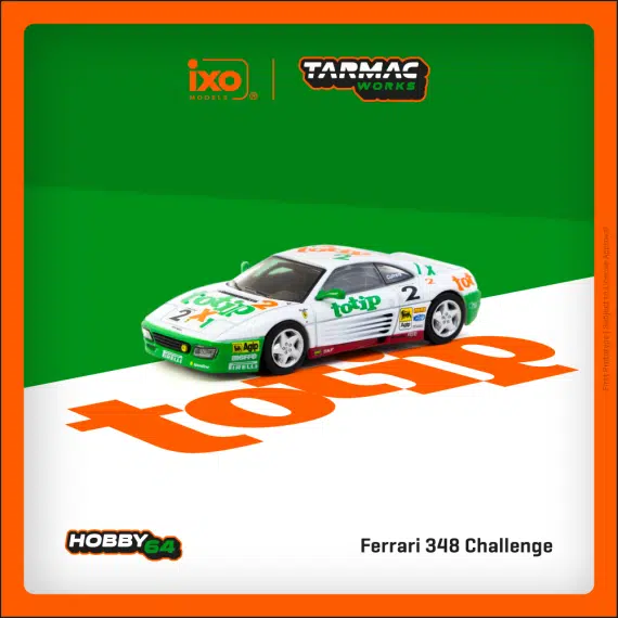 Tarmac Works 1:64 HOBBY64 Ferrari 348 Challenge 1993 Paolo Cutrera T64-082-93CHA02