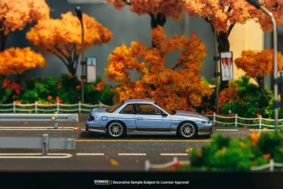 Tarmac Works 1:64 GLOBAL64 VERTEX Nissan Silvia (S13) Blue / Grey T64G-025-PU