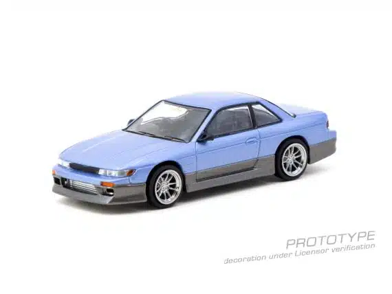 Tarmac Works 1:64 GLOBAL64 VERTEX Nissan Silvia (S13) Blue / Grey T64G-025-PU