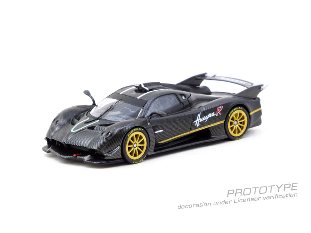 Tarmac Works 1:64 GLOBAL64 Pagani Huayra R Matt Black Carbon Fiber T64G-TL035-MBCF