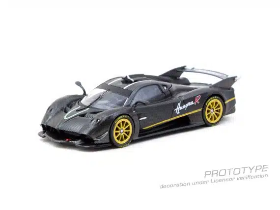 Tarmac Works 1:64 GLOBAL64 Pagani Huayra R Matt Black Carbon Fiber T64G-TL035-MBCF