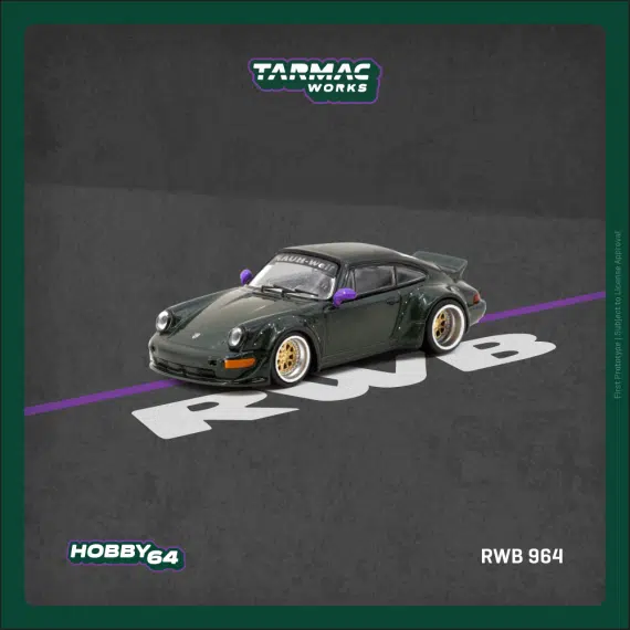 Tarmac Works 1:64 HOBBY64 RWB 964 Green T64-037-GR
