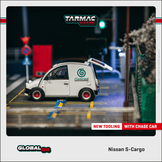 Tarmac Works 1:64 GLOBAL64 Nissan S-Cargo White T64G-073-WH