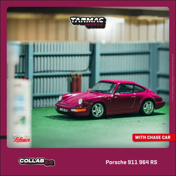 Tarmac Works 1:64 COLLAB64 Porsche 911 964 RS Ruby Star T64S-017-RS