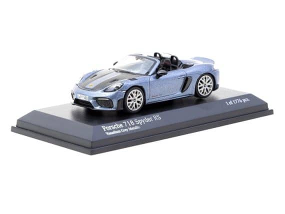MINICHAMPS X Tarmac Works 1/64 Porsche 718 Spyder RS Vanadium Grey Metallic