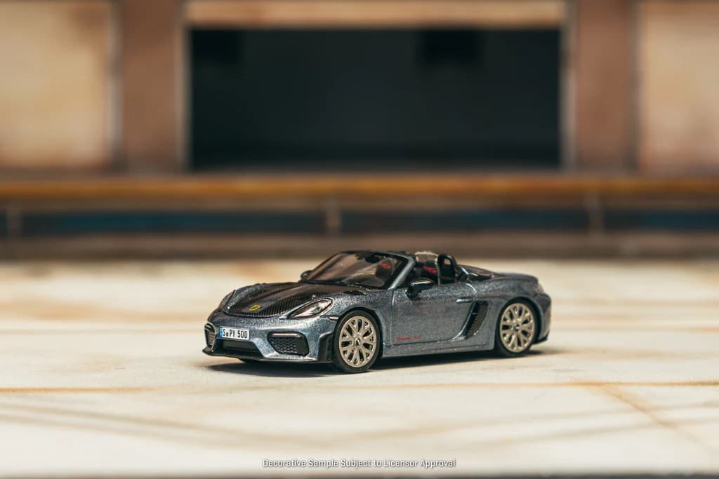 MINICHAMPS X Tarmac Works 1/64 Porsche 718 Spyder RS Vanadium Grey Metallic