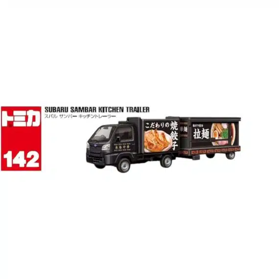 Takara Tomy Tomica Long Type Tomica No.142 Subaru Sambar Kitchen Trailer