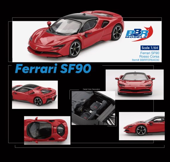 BBR Models 1:64 Ferrari SF90 Rosso Corsa BBRFER64030