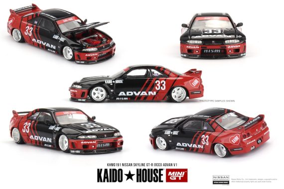 MINI GT No.191 Kaido House Nissan Skyline GT-R (R33) Kaido Works ADVAN KHMG191