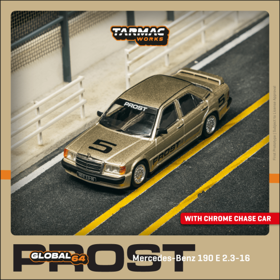 Tarmac Works 1:64 GLOBAL64 Mercedes-Benz 190 E 2.3-16 Race of Champion 1984 Alain Prost T64G-047-84ROC05