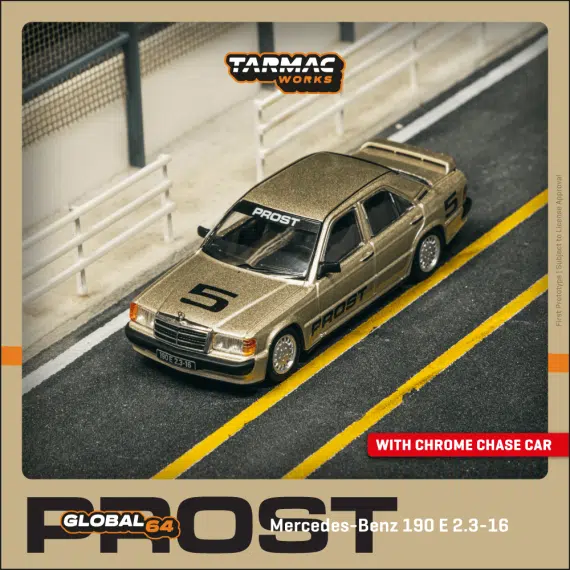 Tarmac Works 1:64 GLOBAL64 Mercedes-Benz 190 E 2.3-16 Race of Champion 1984 Alain Prost T64G-047-84ROC05