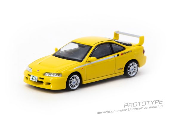 Tarmac Works 1:64 GLOBAL64 Honda Integra TYPE R DC2 MUGEN Sunlight Yellow T64G-TL059-YL