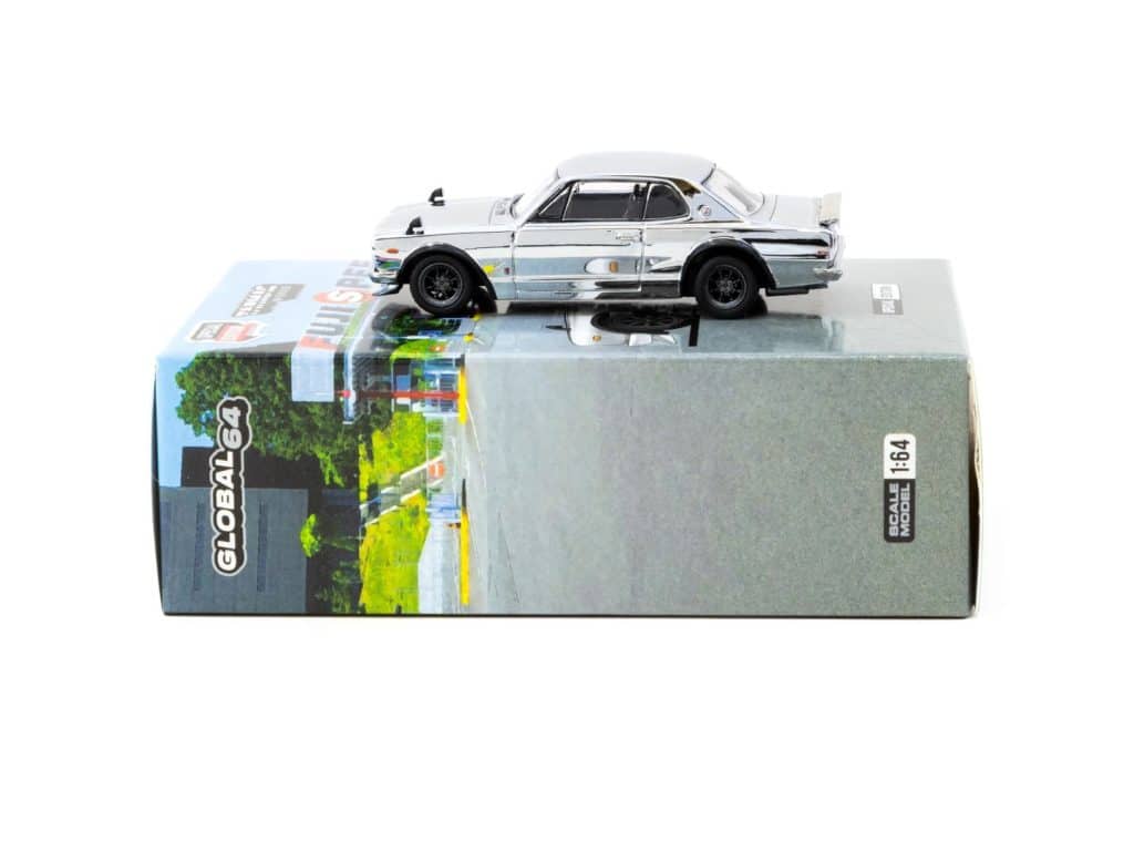 Tarmac Works 1:64 Special Edition Fuji Speedway Skyline HT 2000GT-R Silver Chrome T64G-043-SC