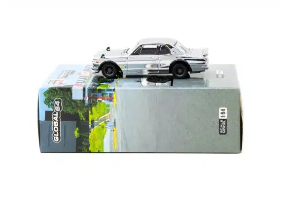 Tarmac Works 1:64 Special Edition Fuji Speedway Skyline HT 2000GT-R Silver Chrome T64G-043-SC