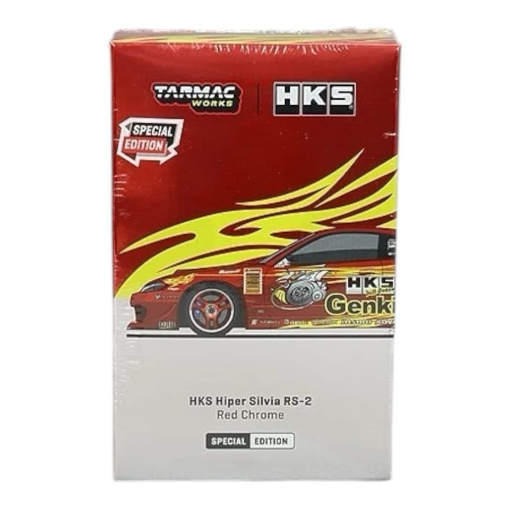 Tarmac Works 1:64 Special Edition Vertex Nissan HKS Hiper Silvia RS-2 Red Chrome T64G-023-HKSRC