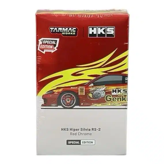 Tarmac Works 1:64 Special Edition Vertex Nissan HKS Hiper Silvia RS-2 Red Chrome T64G-023-HKSRC