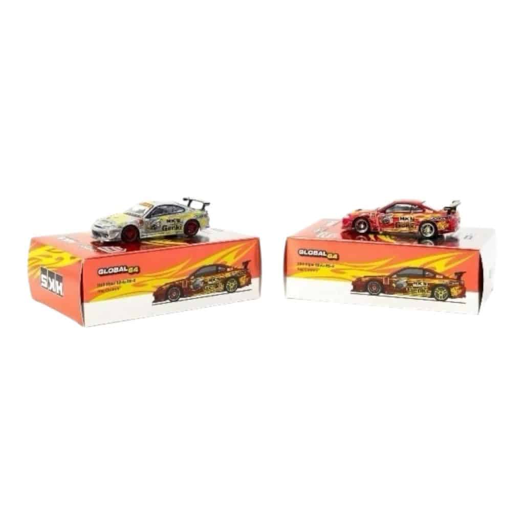 Tarmac Works 1:64 Special Edition Vertex Nissan HKS Hiper Silvia RS-2 Red Chrome T64G-023-HKSRC