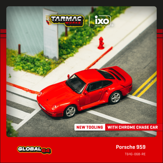Tarmac Works 1:64 GLOBAL64 Porsche 959 Red T64G-068-RE