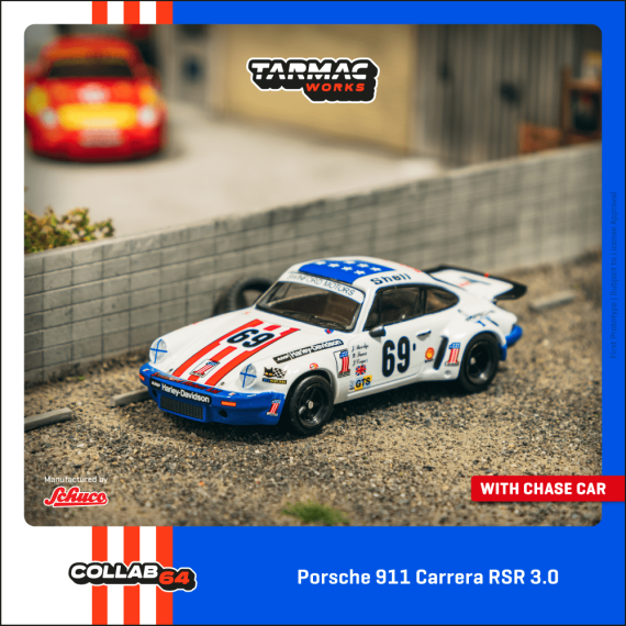 Tarmac Works 1:64 COLLAB64 Porsche 911 Carrera RSR 3.0 24h Le Mans 1975 #69 T64S-024-75LM69