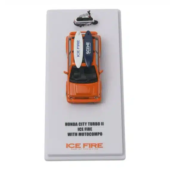 INNO64 x Scene by Ice Fire 1:64 Honda City Turbo II w/ Motocompo Limited Edition Set