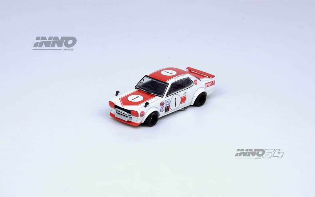 INNO64 1:64 NISSAN SKYLINE 2000 GT-R KPGC10 #1 Takahashi Kunimitsu Fuji Masters 250Km 1971 IN64-KPGC10-FM1971